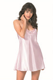 Pink Short Satin Nightgown