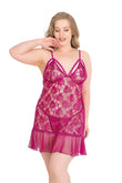 Plus Size Cherry Short Lace Nightgowns