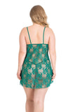 Plus Size Emerald Short Lace Nightgowns