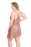 Plus Size Mink Short Lace Nightgowns