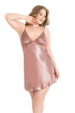 Plus Size Mink Short Satin Nightgowns
