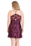 Plus Size Persimmon Short Satin Nightgowns