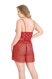 Plus Size Red Short Lace Nightgowns