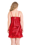 Plus Size Red Short Satin Nightgowns