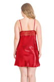 Plus Size Red Short Satin Nightgowns