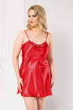 Plus Size Red Short Satin Nightgowns