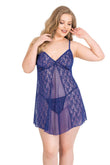 Plus Size Saks Short Lace Nightgowns