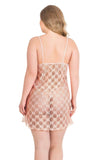 Plus Size Salmon Short Lace Nightgowns