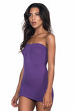 Purple  5005 Soft Patterned Strapless Tank Top