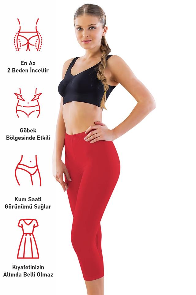 Rote Mi 7300 Big Capri Leggings