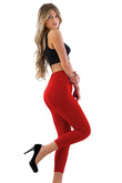 Red Mi  7700 Lycra Long Thong Leggings