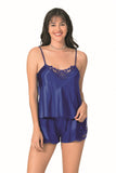 Saks Satin Babydoll Shorts Set