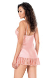 Salmon Short Satin Nightgown