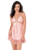 Salmon Short Satin Nightgown
