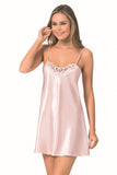 Salmon Short Satin Nightgown