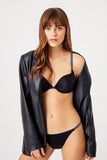 Shiny Patterned Strap Bra and Panty Set