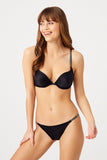 Shiny Patterned Strap Bra and Panty Set