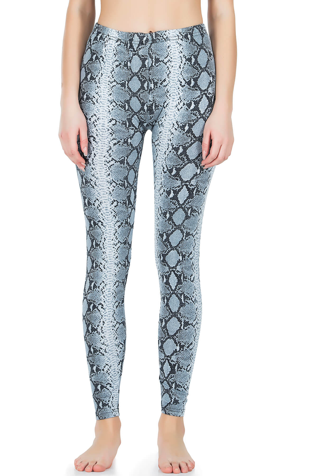 Schlangenhaut-Optik Lange Damen Leggings 444