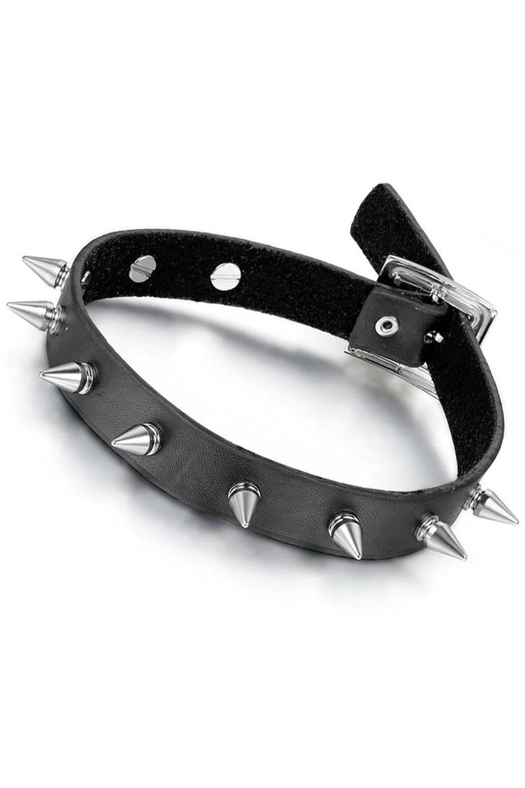 Mit Nieten besetztes Hals-Accessoire aus Leder für Damen 0295 