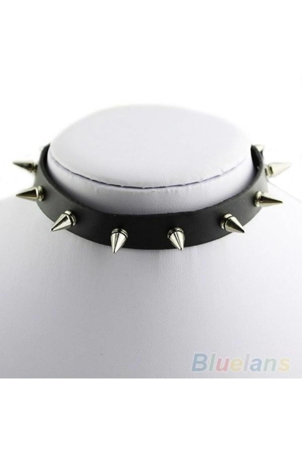Mit Nieten besetztes Hals-Accessoire aus Leder für Damen 0295 