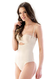 Tan  2811 Chest Open Slip Length Laser Corset