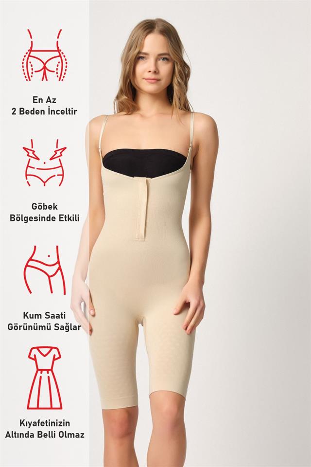 Ten  2093 Front Padded Chest Open Leg Corset