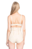 Ten 2886 Korsett mit hoher Taille und Spitzenunterkleid im Laser-Look