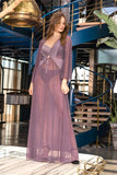 Transparent Long Bathrobe Purple (Mgp11460)