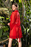 Transparent Mini Size Dressing Gown Red (Mgp11340)