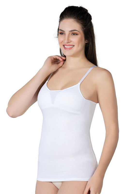 White  1412 Modal Cotton Coated Tank Top