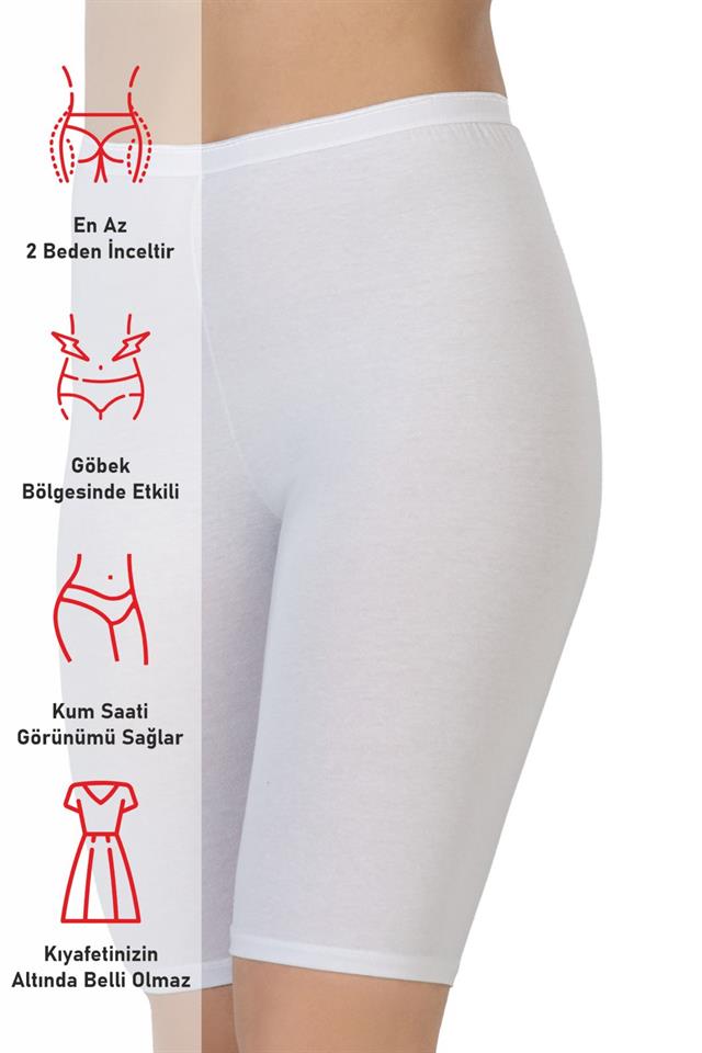 Weiße 1431 Laptop-Leggings aus Modal-Baumwolle