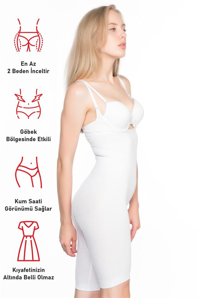 White  2013 Chest Open Leg Length Corset