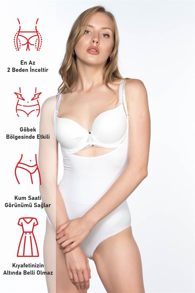 White  2023 Chest Open Body Corset