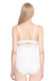 White  2028 Lace High Waist Slip Corset
