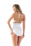 White  2028 Lace High Waist Slip Corset