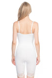 White  2031 Lace Length Corset with Leg