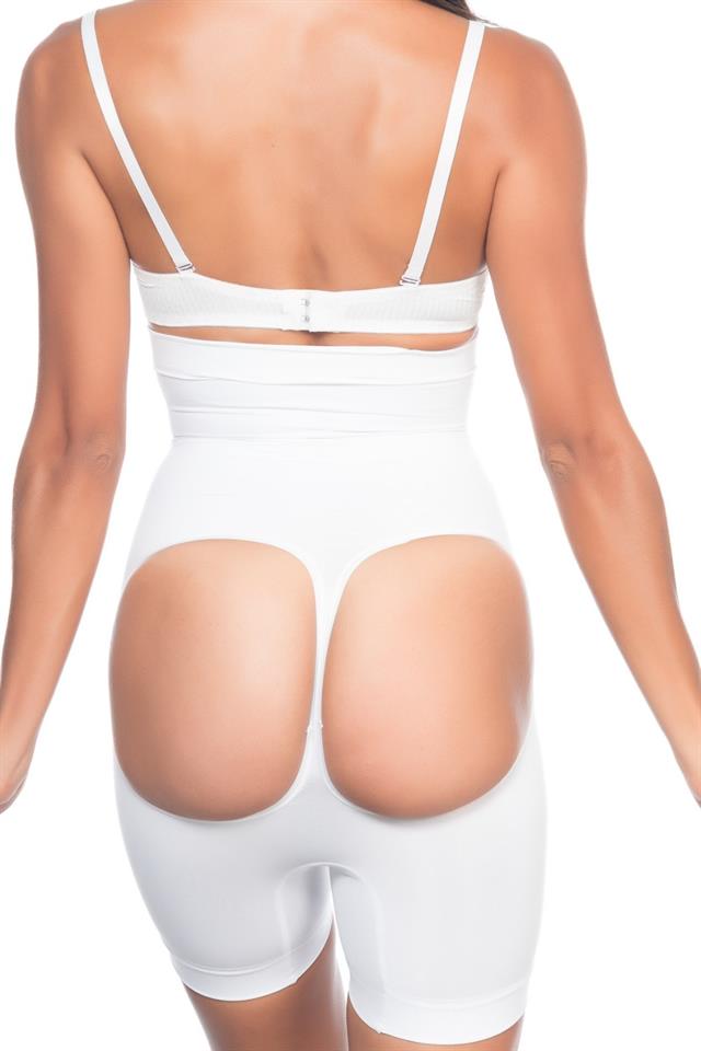 White  2033 Butt Open Boxer Corset