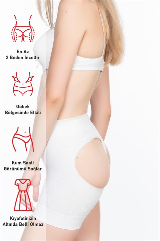 Weißes 2034 Po-offenes Anti-Cellulite-Korsett