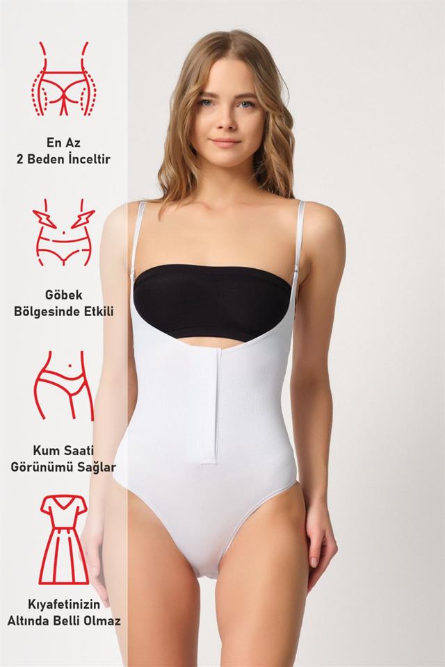 White  2043 Chest Open Back Body Corset