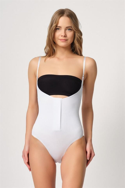 White  2043 Chest Open Back Body Corset