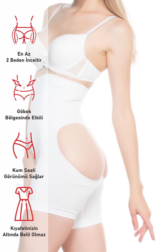 White  2063 Butt Open Leg Corset