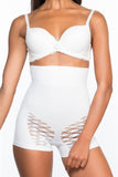 White  2064 Butt Open Fancy Boxer Corset