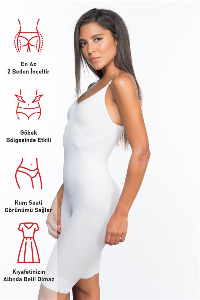 White  2071 Slim Leg Length Corset