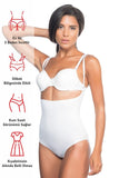 White  2073 Slim Chest Open Pattern Body Corset