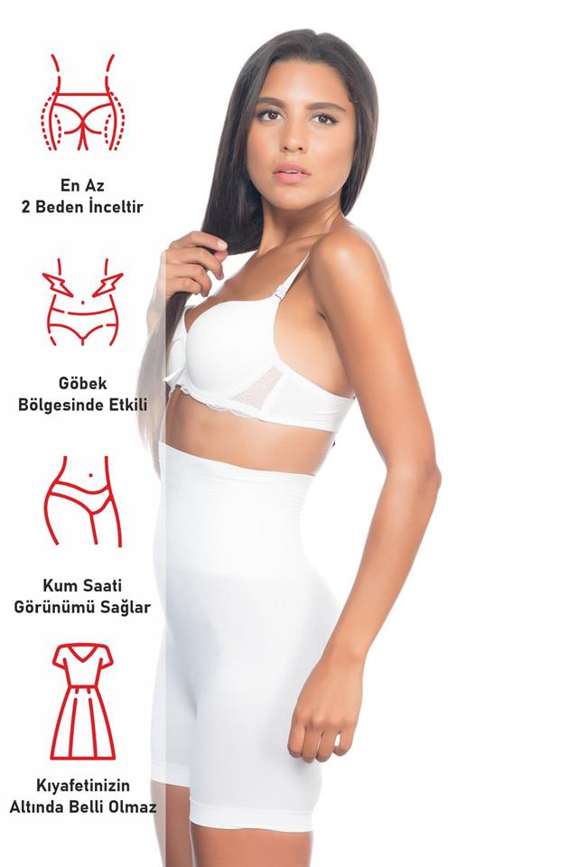 Weißes 2075 High Waist Muster Doppeltes Kurzes Bein Korsett