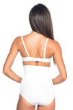 White  2079 High Waist Pattern Double Slip Corset