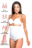 White  2079 High Waist Pattern Double Slip Corset