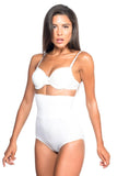 White  2079 High Waist Pattern Double Slip Corset