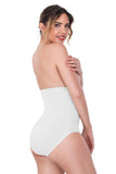 White  2080 High Waist Snap Slip Corset