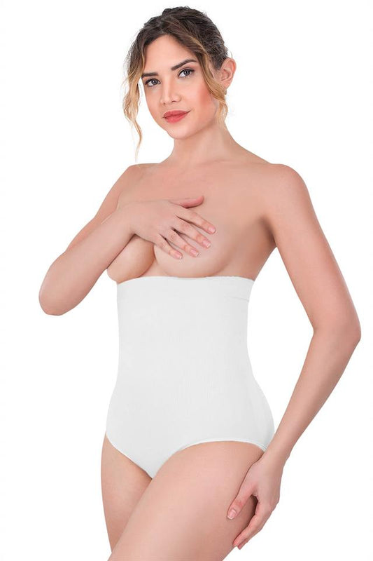 White  2080 High Waist Snap Slip Corset